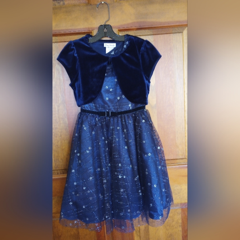 Jona Michelle Navy Velvet Dress